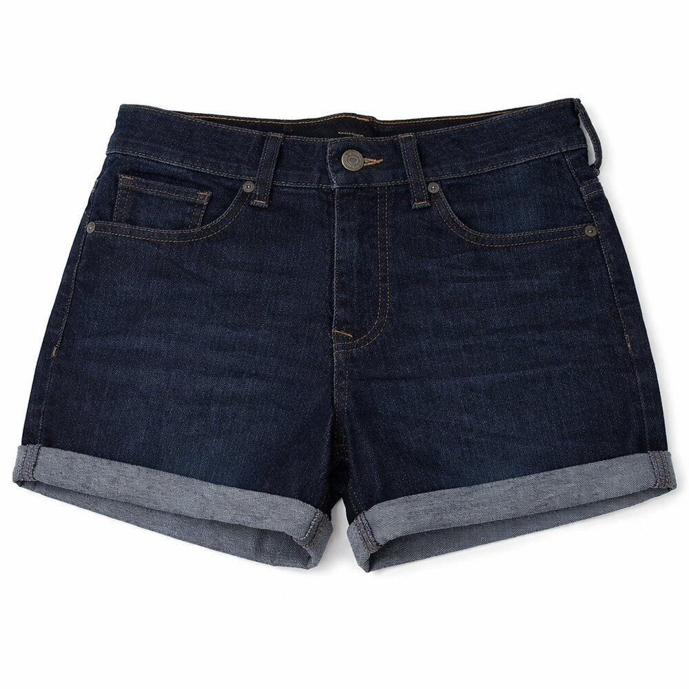 NWT EXPRESS JEANS Dark Wash Cuffed Shorts Size 2